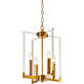Canada 4 Light 12 inch Bronzed Chandelier Ceiling Light 