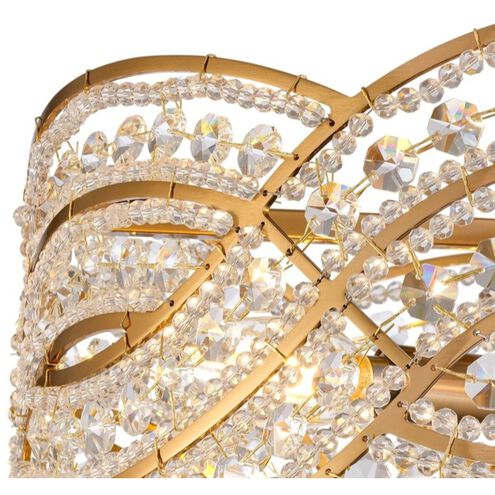 Anastasia 4 Light 15 inch Lacquered Gold Semi Flush Ceiling Light