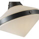 Willard Pendant Ceiling Light in Urban Bronze, Matte Opal Glass