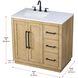 Chase 36 X 34 inch Linen Oak Bathroom Vanity Cabinet