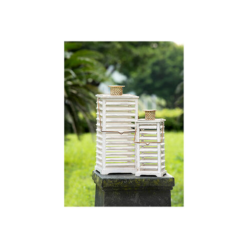 Hesper 6.5 inch White Outdoor Lantern, Set of 2