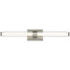 Laurene LED 31 inch Brushed Nickel Linear Bath Bar Wall Light, Large