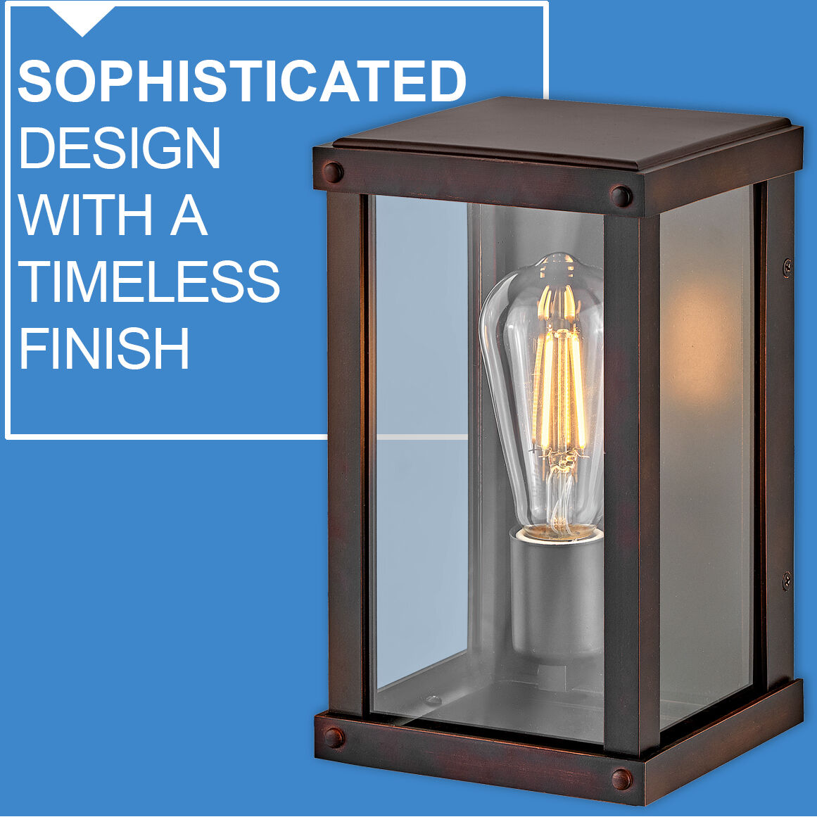 Beckham Outdoor Wall Mount Lantern in Blackened Copper