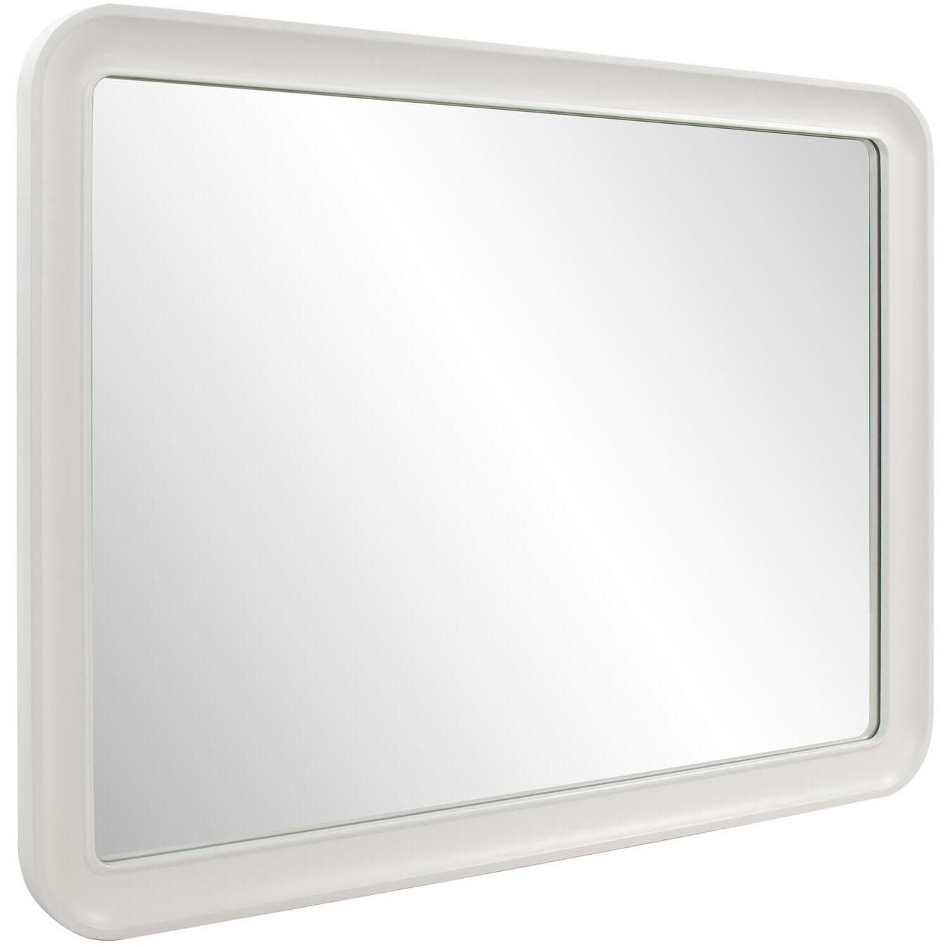 Joelle 40 X 30 inch Matte White Mirror