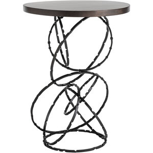 Olympus 18 inch Sterling Accent Table, Wood Top