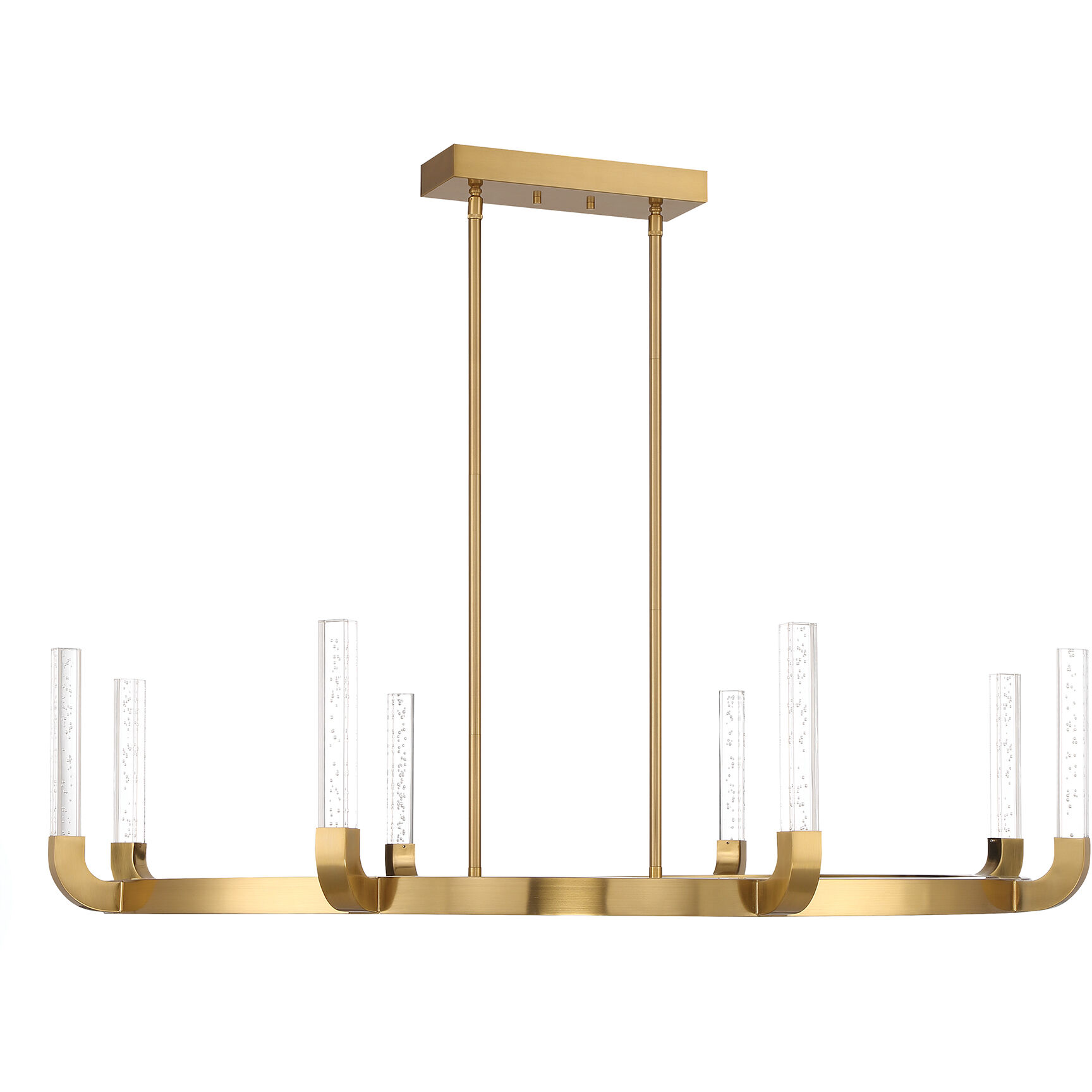 Del Mar LED 48 inch Warm Brass Chandelier Ceiling Light