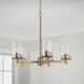 Mason 5 Light 26 inch Aged Brass Chandelier Ceiling Light