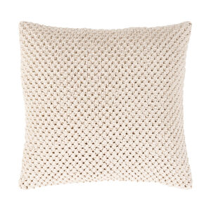 Anthony 22 X 22 inch Cream Pillow Cover, Square