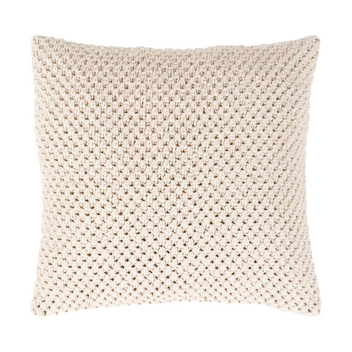 Anthony 20 X 20 inch Cream Pillow Cover, Square