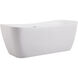 Harrieta Glossy White and Chrome Bathtub