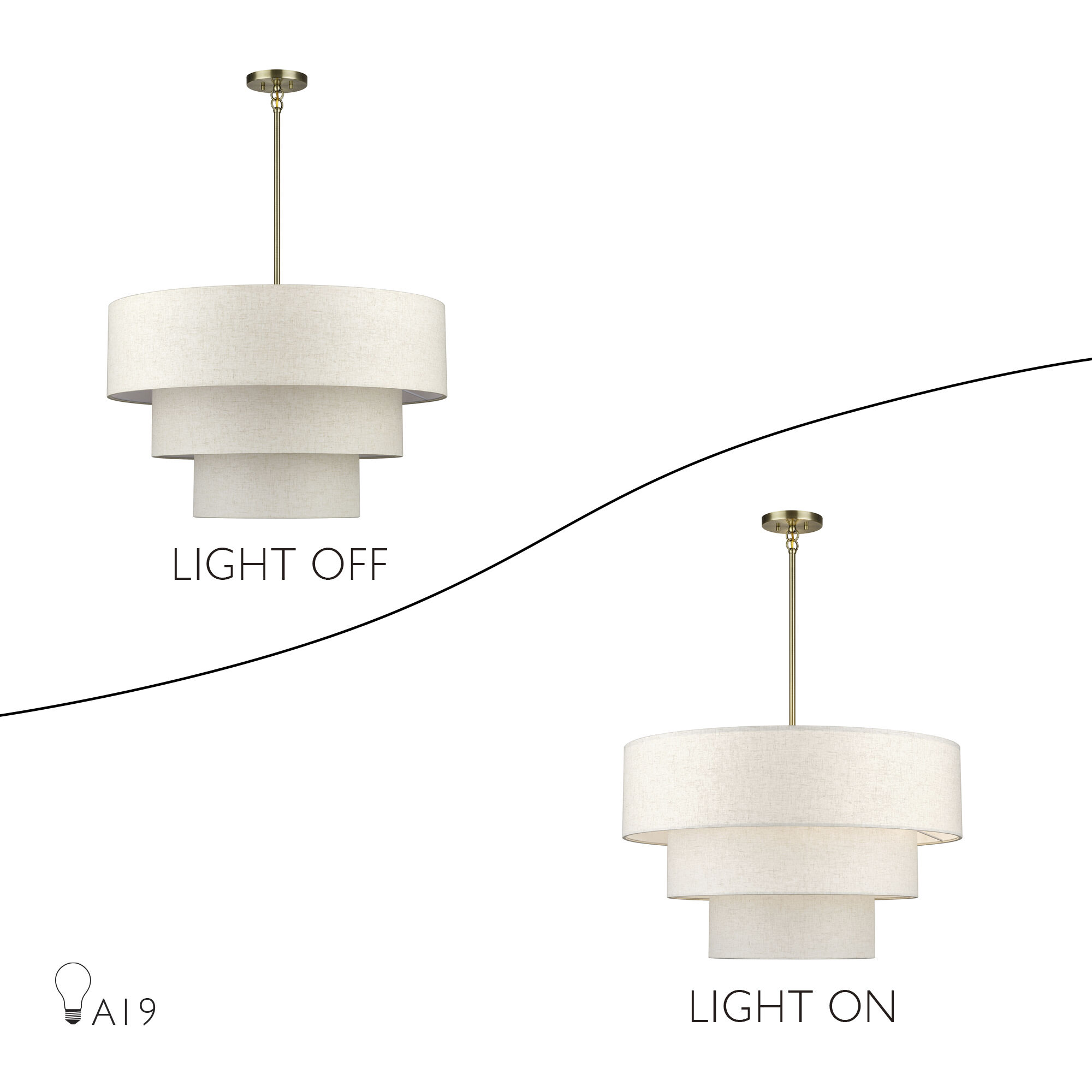 Manorwood 8 Light 32 inch Antique Brass Pendant Chandelier Ceiling Light, Large