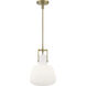 Izel 1 Light 12 inch Antique Brass Pendant Ceiling Light