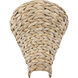 Hilton Head 1 Light 10.25 inch French Gold with Natural Seagrass Wall Sconce Wall Light