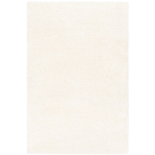 Deluxe Shag 36 X 24 inch White Rug in 2 x 3, Rectangle