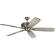 Monarch 70 inch Burnished Antique Pewter with Wthrd Wh Wn Blades Ceiling Fan