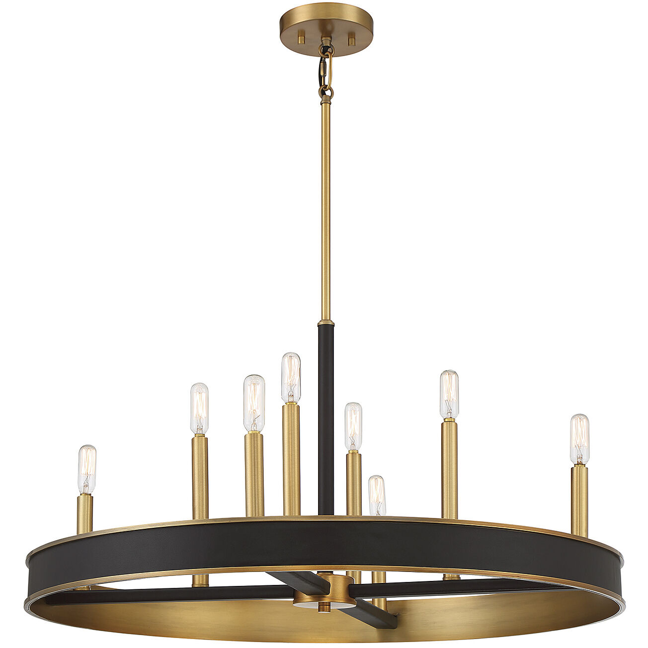 Chaucer 8 Light 30 inch Warm Brass Chandelier Ceiling Light