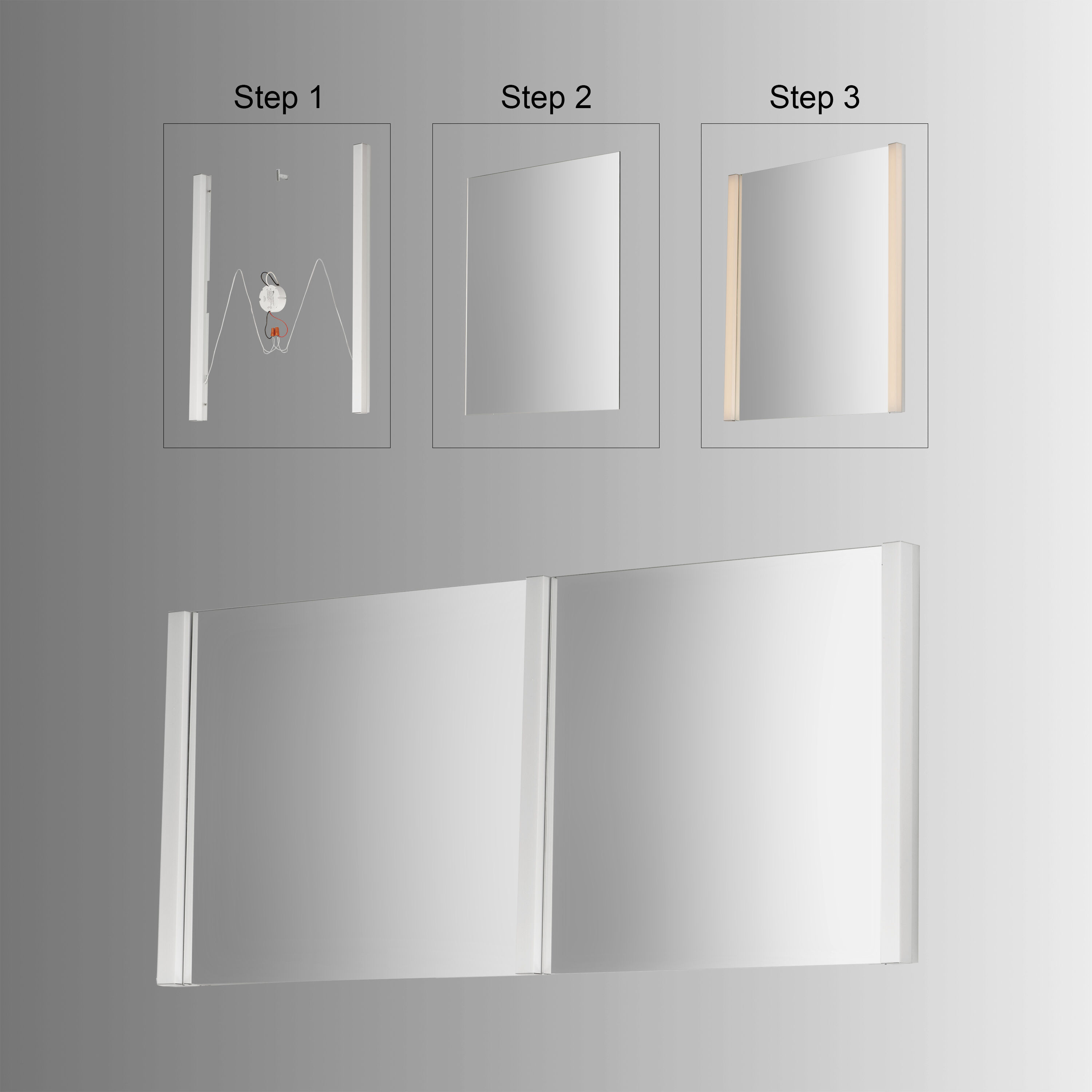 Luminance 30 X 26.75 inch Polished Chrome LED Wall Mirror