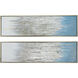 Dhalia Blue and Silver Wall Art