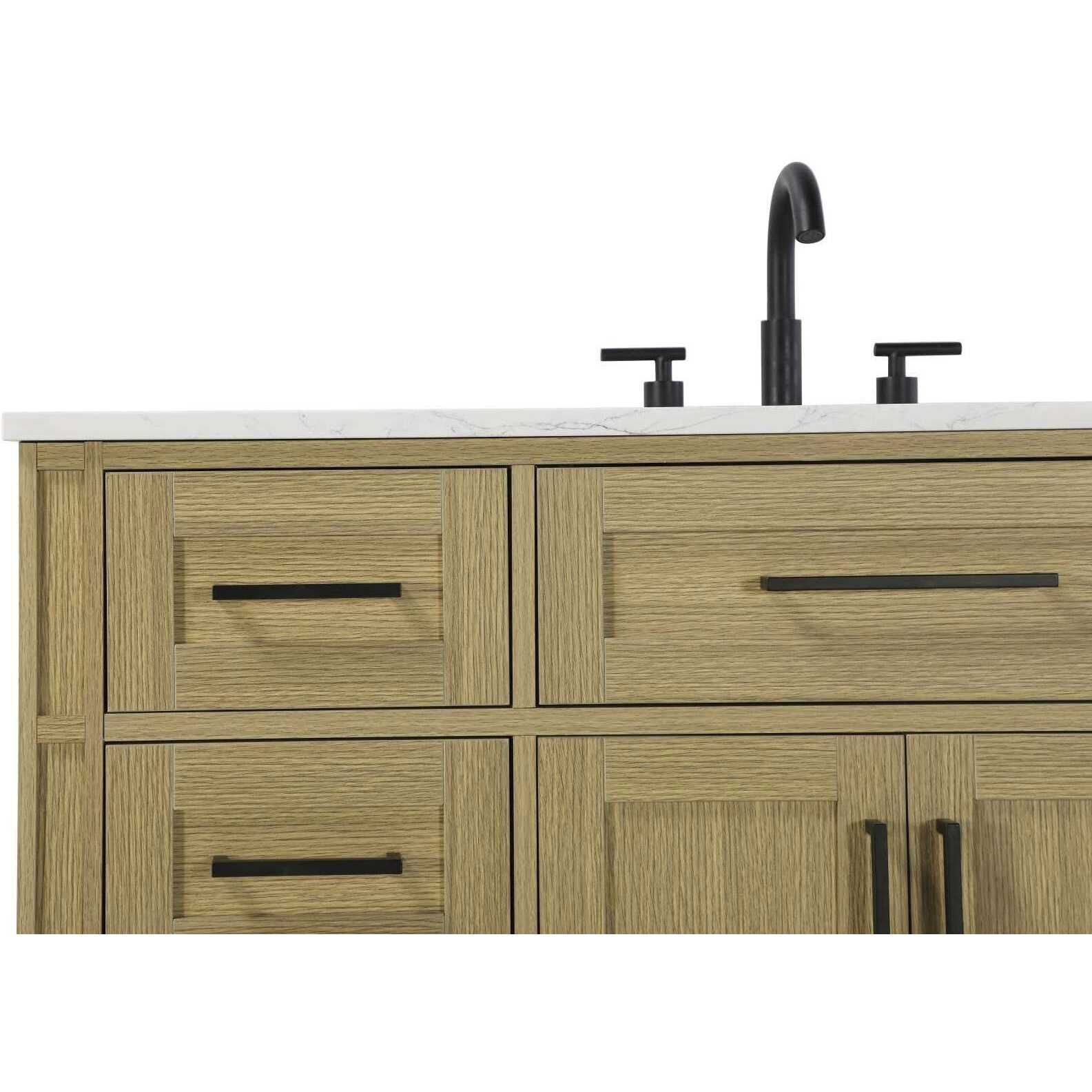 Virginia 48 X 35 inch Honey Brown Bathroom Vanity Cabinet