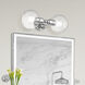 Downtown 2 Light 7 inch Polished Chrome Vanity Sconce Wall Light, Sphere