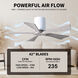 Atlas Irene-5H 42 inch Gloss White with Barn Wood Tone Blades Flush Mount Paddle Fan