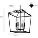 Nellita 4 Light 16 inch Vintage Brass Indoor Pendant Ceiling Light