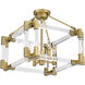 Prima Vista 4 Light 18.88 inch Aged Antique Brass Semi Flush Ceiling Light