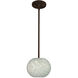 Luna 1 Light Bronze Stem Pendant Ceiling Light