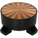 Tambour 44 X 44 inch Hand Rubbed Black with Veneer Top Coffee Table
