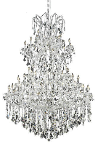 Maria Theresa 61 Light 54 inch Chrome Foyer Ceiling Light in Clear, Royal Cut