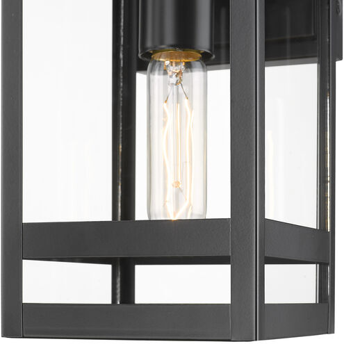 Nuri 1 Light 13.5 inch Black Outdoor Wall Light