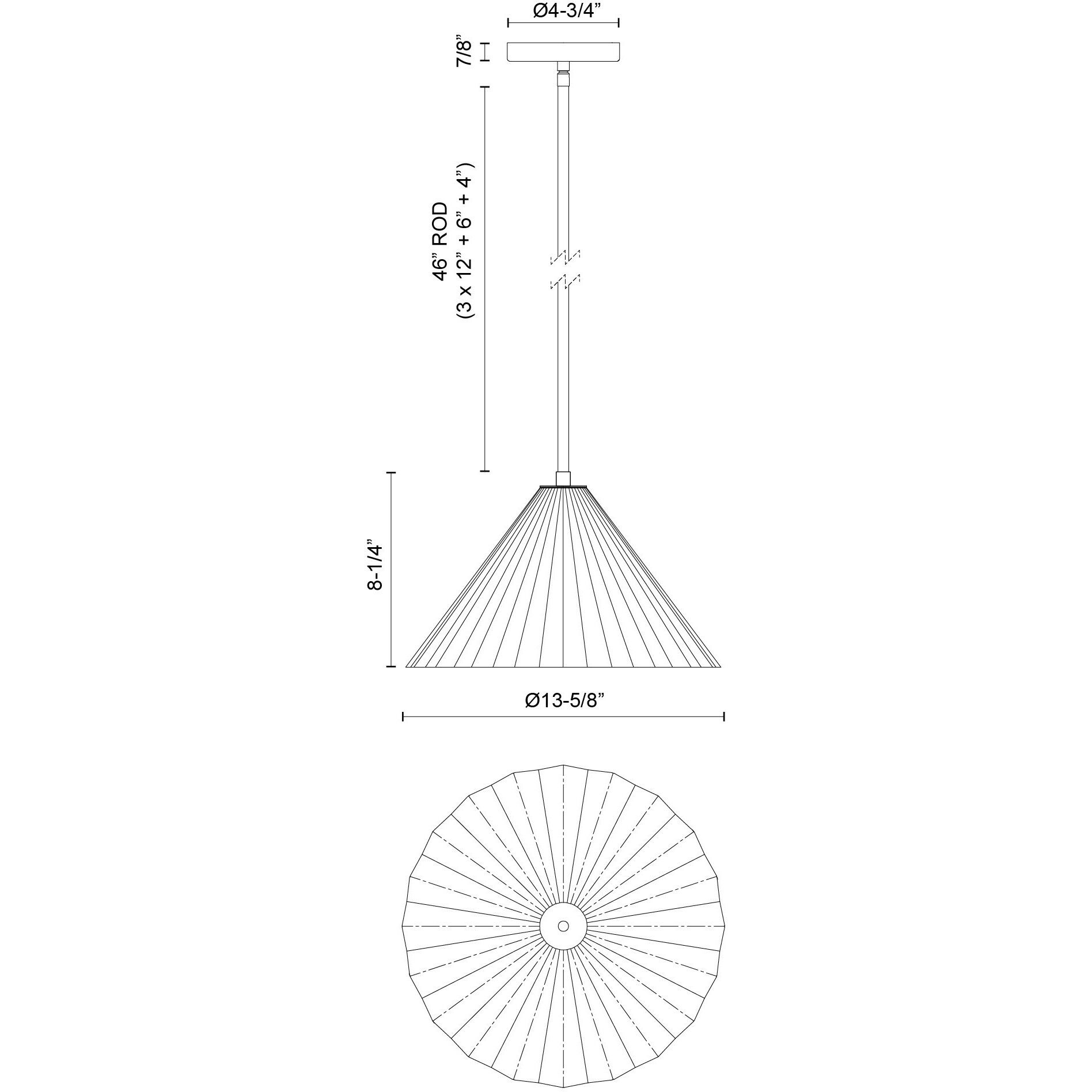 Alora Mood Serena Pendant Ceiling Light in Matte Black