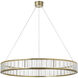 Chapman & Myers Iterna LED 40 inch Antique-Burnished Brass Ring Chandelier Ceiling Light in Crystal