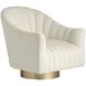 Springsteen Snow and Champagne Swivel Chair