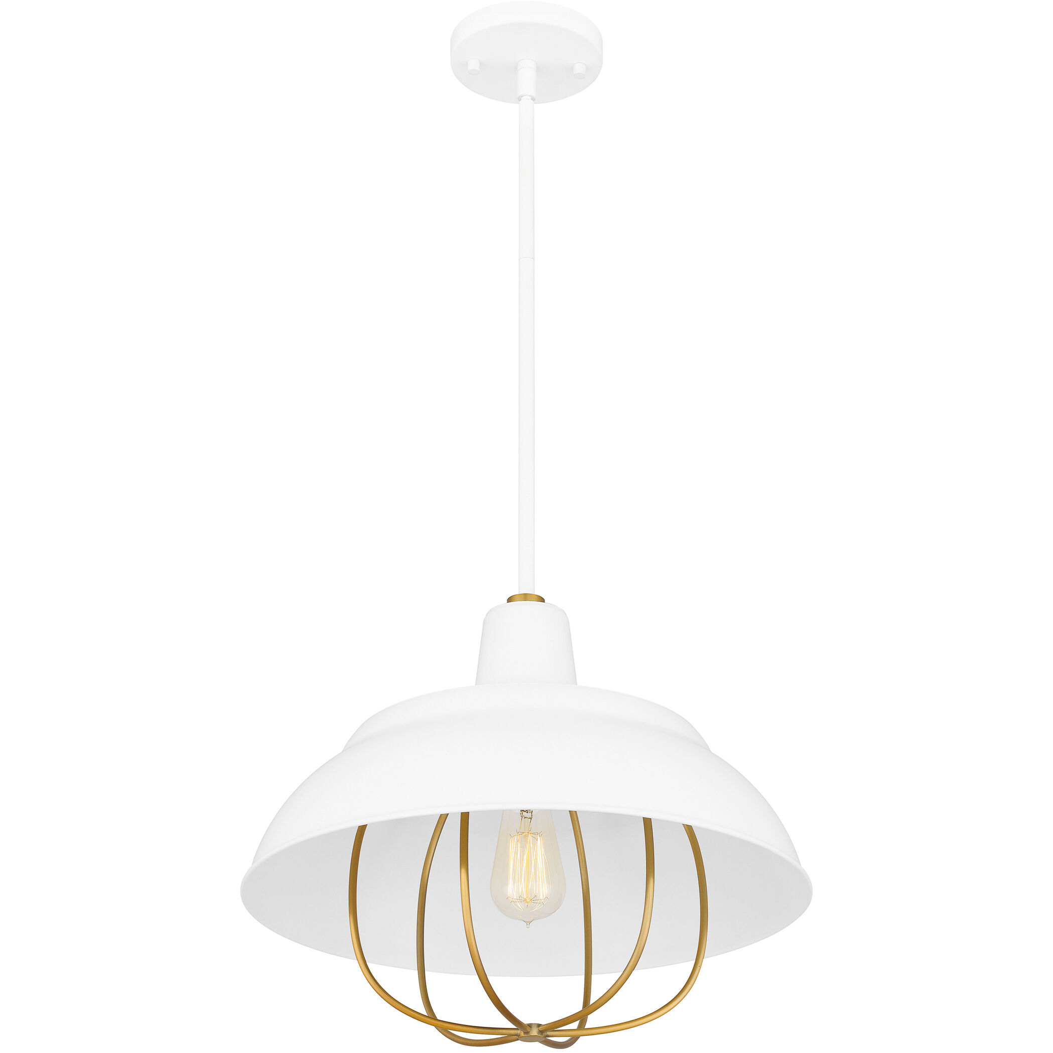 Darmody 1 Light 17 inch White Lustre Pendant Ceiling Light
