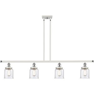 Ballston Small Bell LED 48 inch White and Polished Chrome Island Light Ceiling Light in Seedy Glass