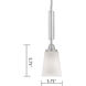 Wright 1 Light 5.75 inch Matte Nickel Mini Pendant Ceiling Light
