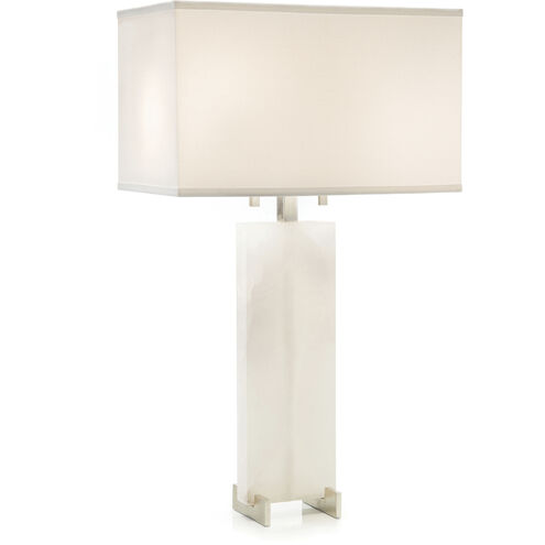 Alabaster 30.75 inch Alabaster Table Lamp Portable Light