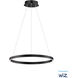 Groove LED 23.5 inch Black Single Pendant Ceiling Light