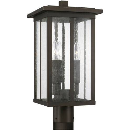 Barrett 3 Light 19 inch Oiled Bronze Outdoor Post Lantern