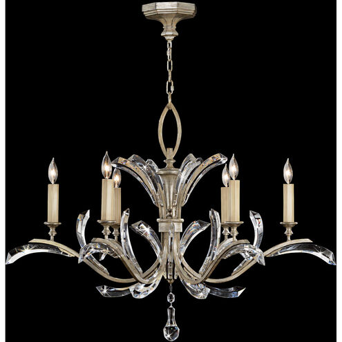 Beveled Arcs 6 Light 42 inch Silver Chandelier Ceiling Light