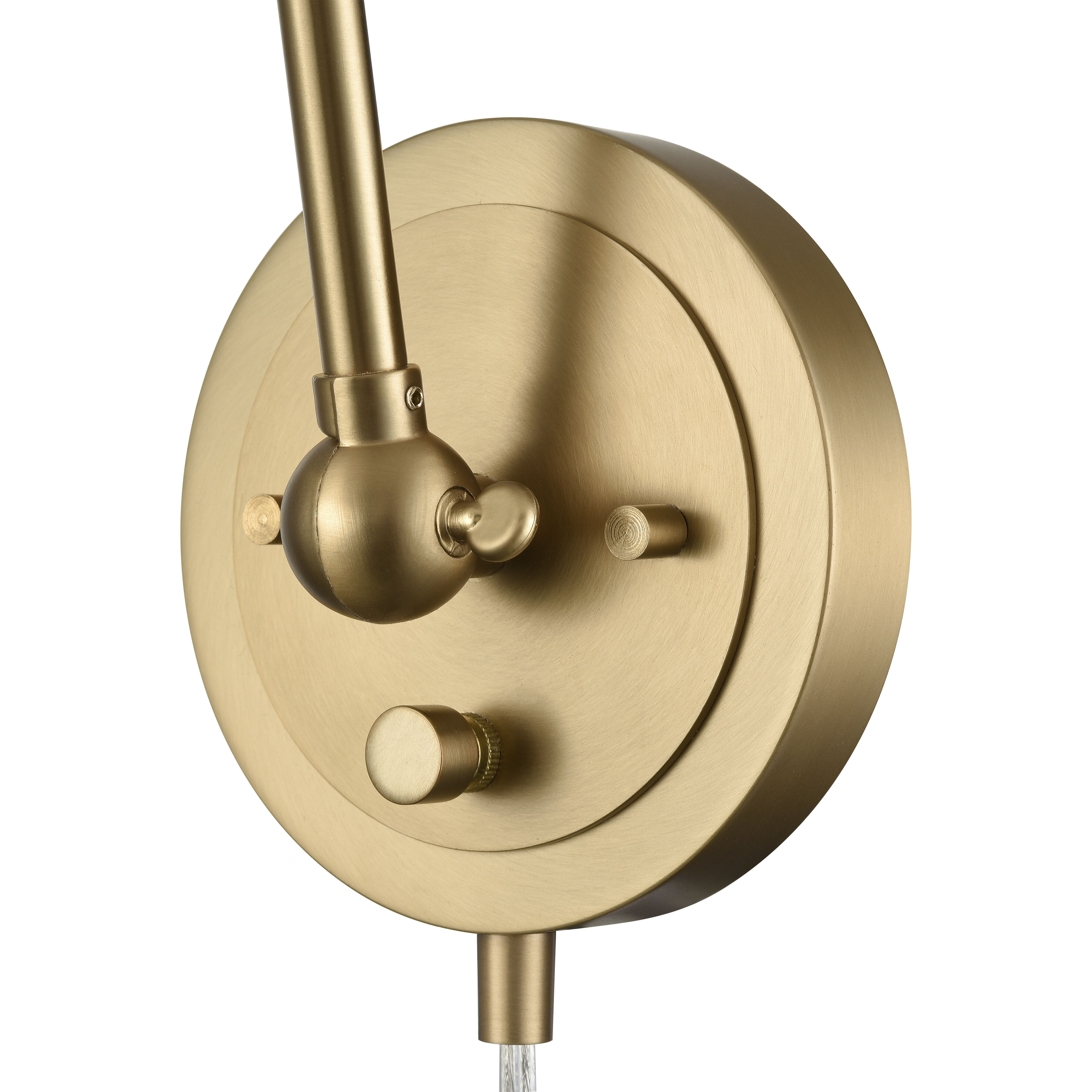 Albany 16.25 inch 60 watt Brushed Gold Hinged Swingarm Sconce Wall Light