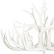 Antler 6 Light 33 inch White Chandelier Ceiling Light