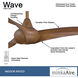 Wave 52 inch Distressed Koa Ceiling Fan