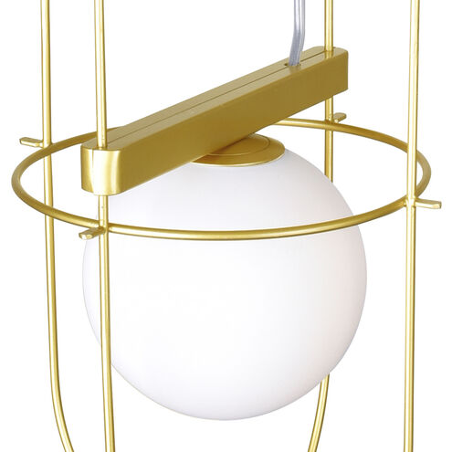 Orbit LED 7 inch Medallion Gold Down Mini Pendant Ceiling Light