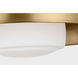 Richard June Liora 1 Light 20.3 inch Estate Brass Flush Mount Ceiling Light in LED
