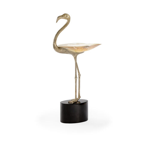 Chelsea House Silver Plated/Natural Flamingo Accent