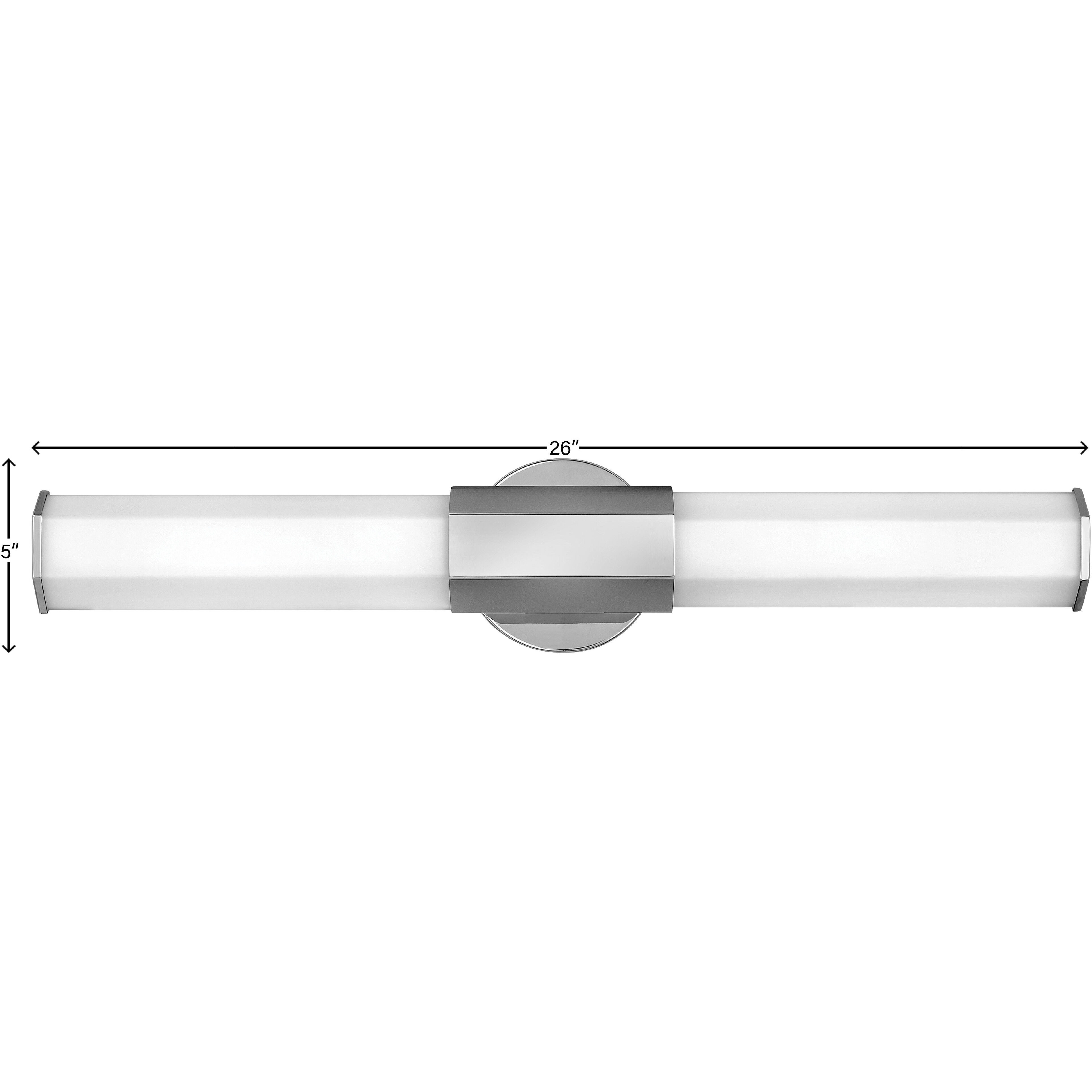 Facet LED 26 inch Polished Nickel Vanity Light Wall Light, Vertical