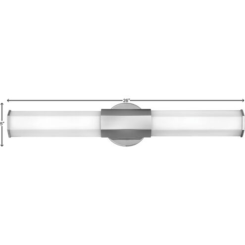 Facet LED 26 inch Polished Nickel Vanity Light Wall Light, Vertical