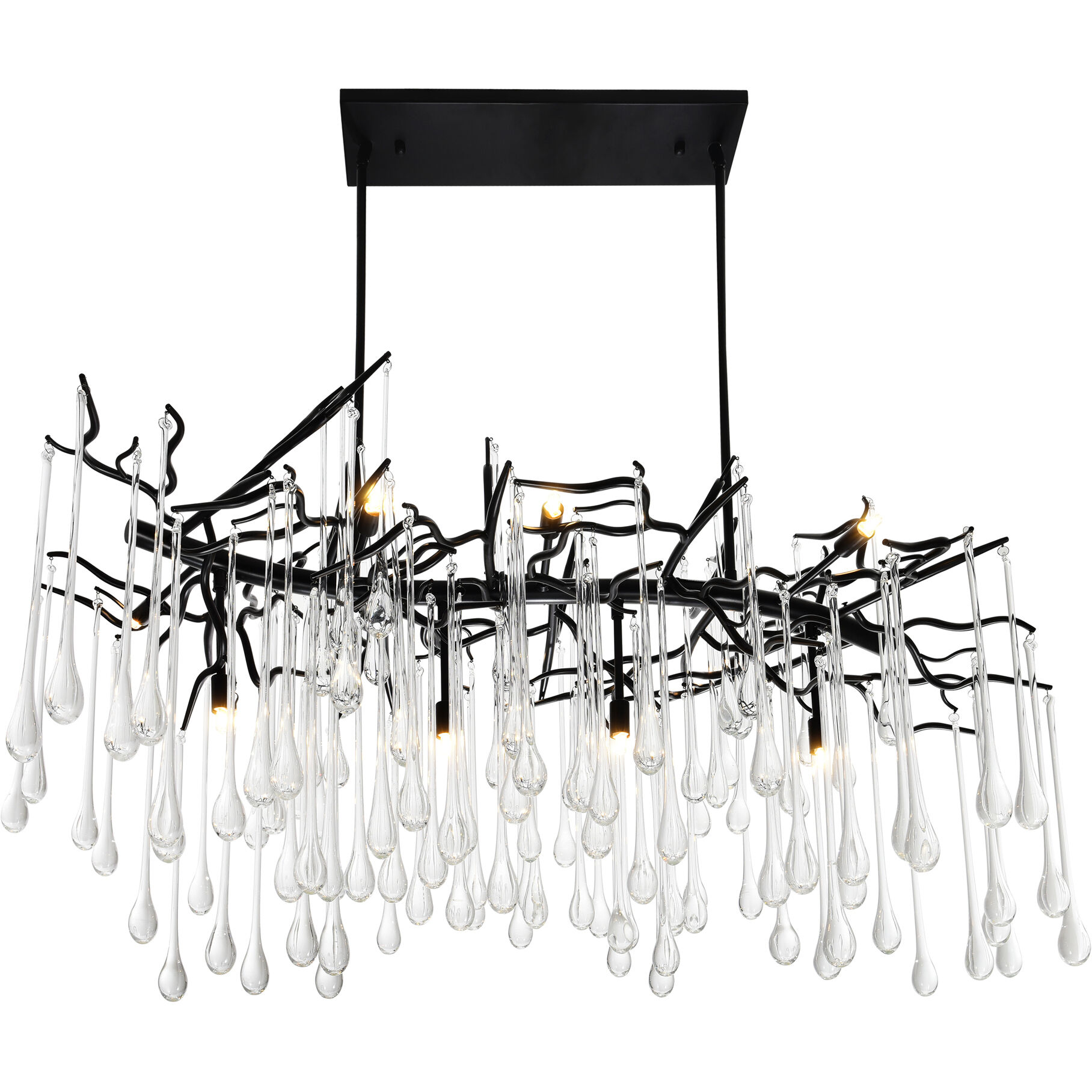 Anita 10 Light 26 inch Black Down Chandelier Ceiling Light